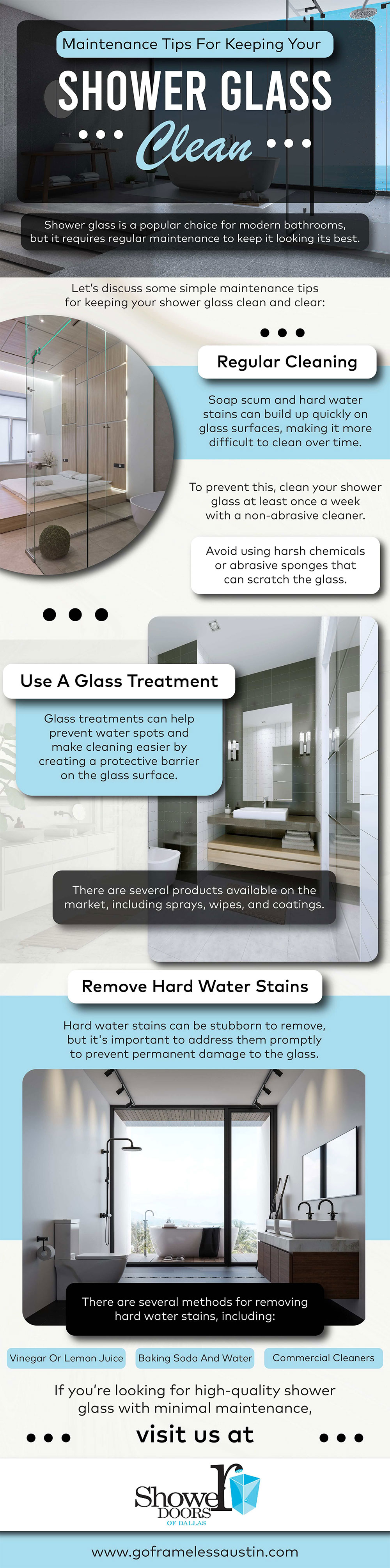 Maintenance Tips for Keeping your Shower Glass clean