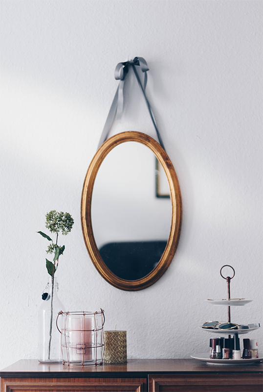 a hanging mirror